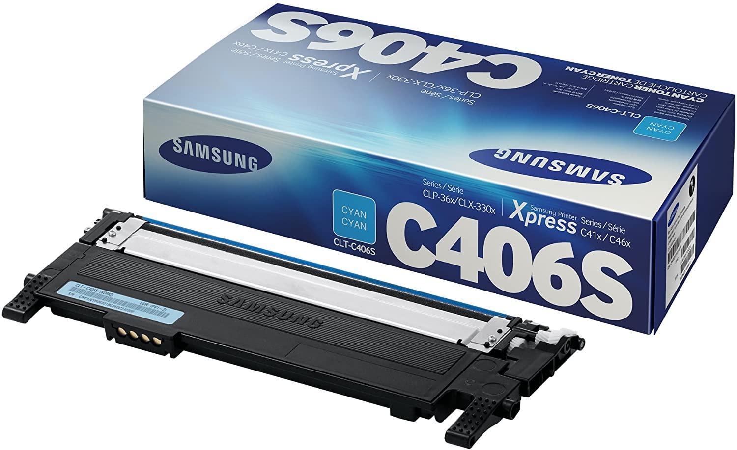Samsung CLT-C406S Toner Cartridge Cyan for CLP-365W, C410W, 3305W, Xpress C460FW - eBuy UAE